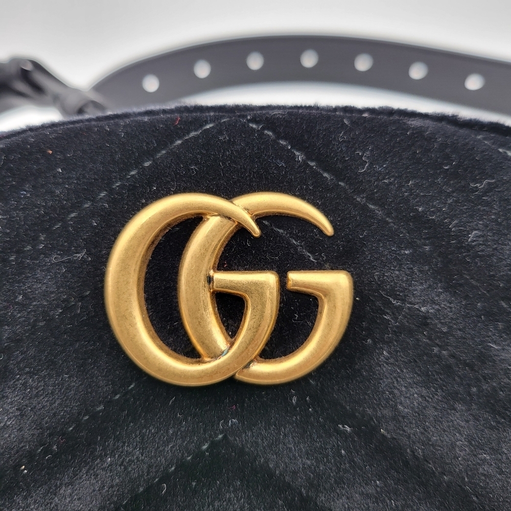 GUCCI GG Marmont Oval velvet handbag/waist bag..Authentic w/COA... - Picture 9 of 16